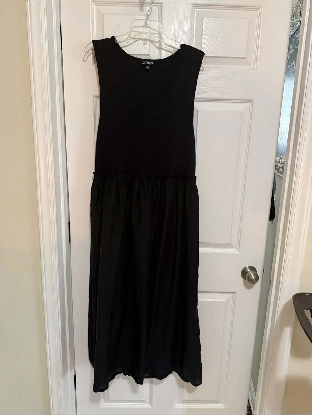 J. Crew Black Sleeveless Midi Dress